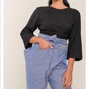 The Sideswept Dhoti + Chambray Denim